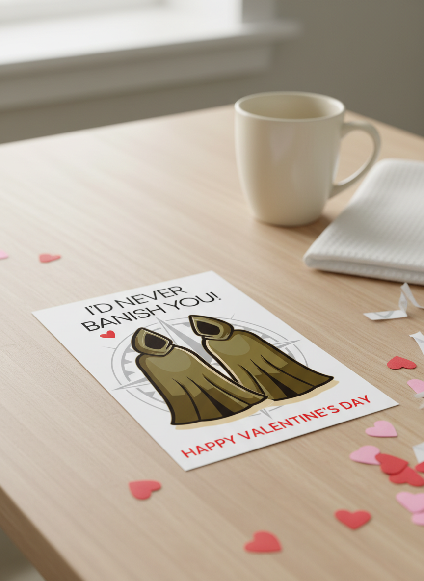 Id Never Banish You The Traitors Valentine’s Card