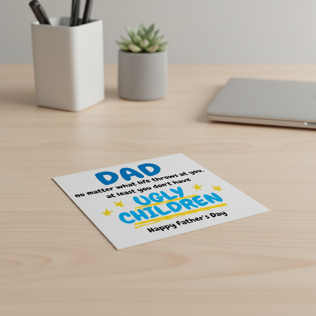 At Least You Don’t Have Ugly Children - Funny Fathers Day Card