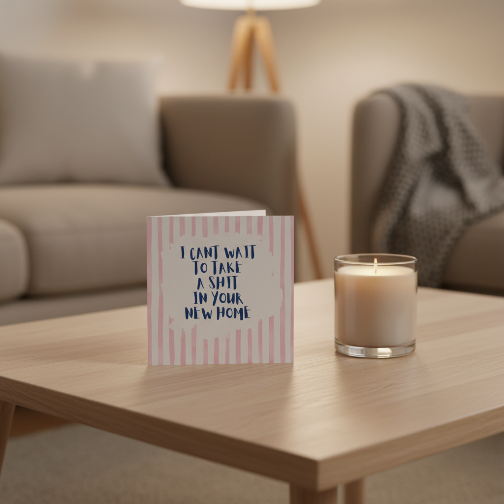 I can’t wait to take a shit in your new home card