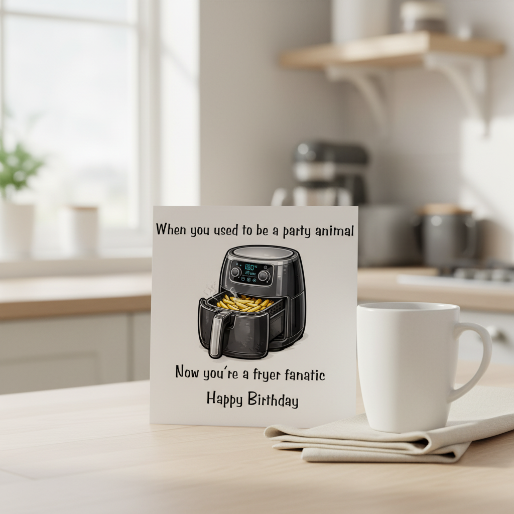 Air Fryer Birthday Card