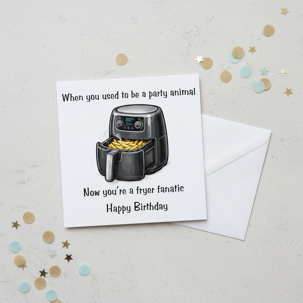 Air Fryer Birthday Card