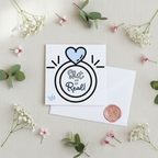 Funny Engagement Card – “Sh*t Just Got Real” | Square Card
