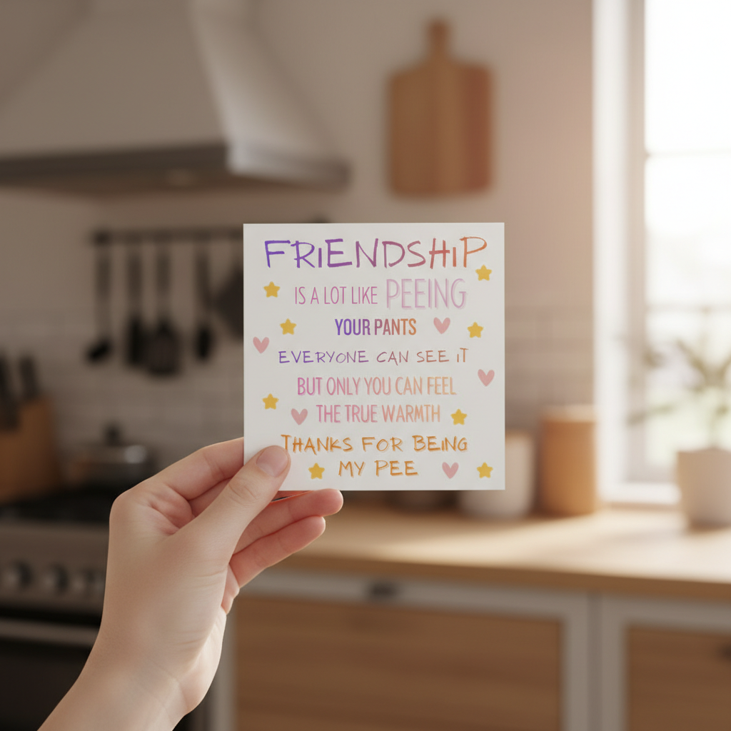 Thanks For Being My Pee Friendship Card