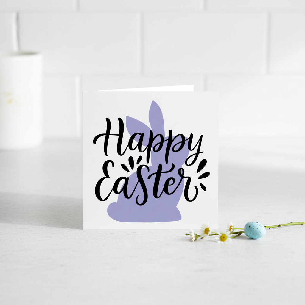 Happy Easter Card | Cute Bunny Easter Card