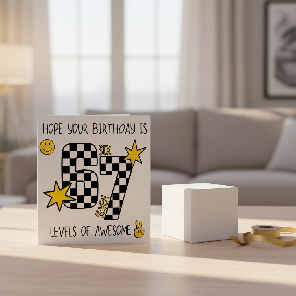 67 Levels of Awesome Happy Birthday Card