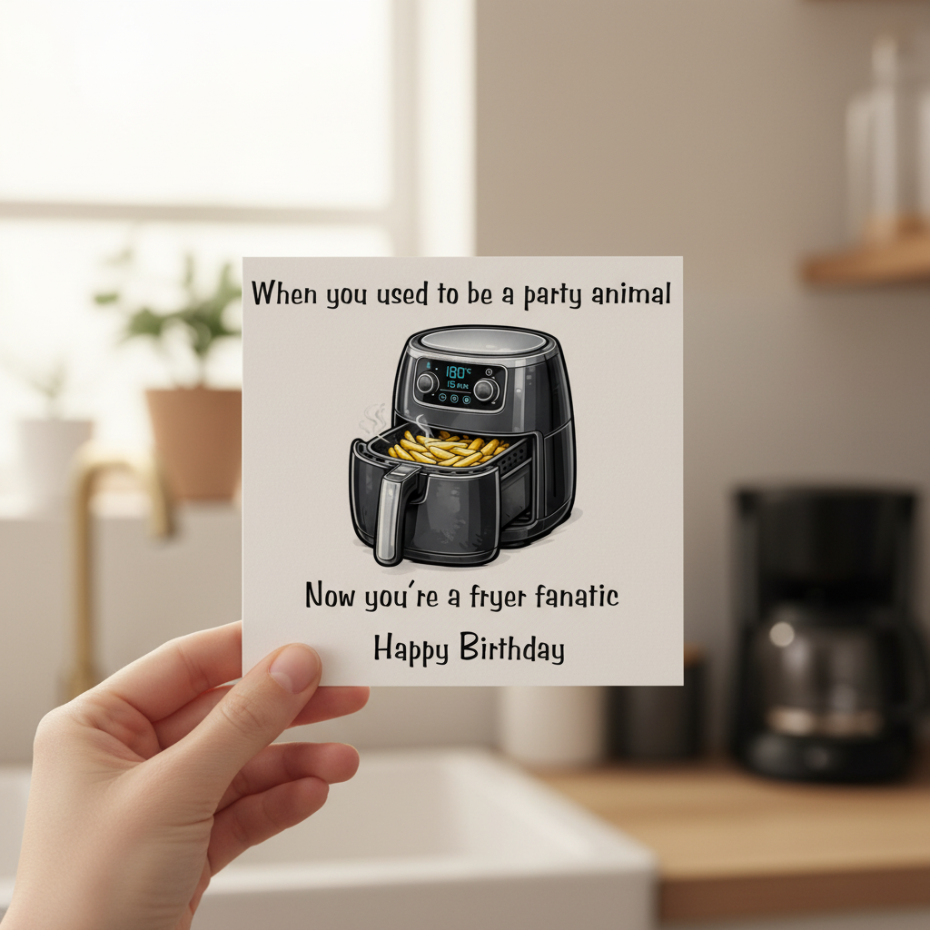 Air Fryer Birthday Card