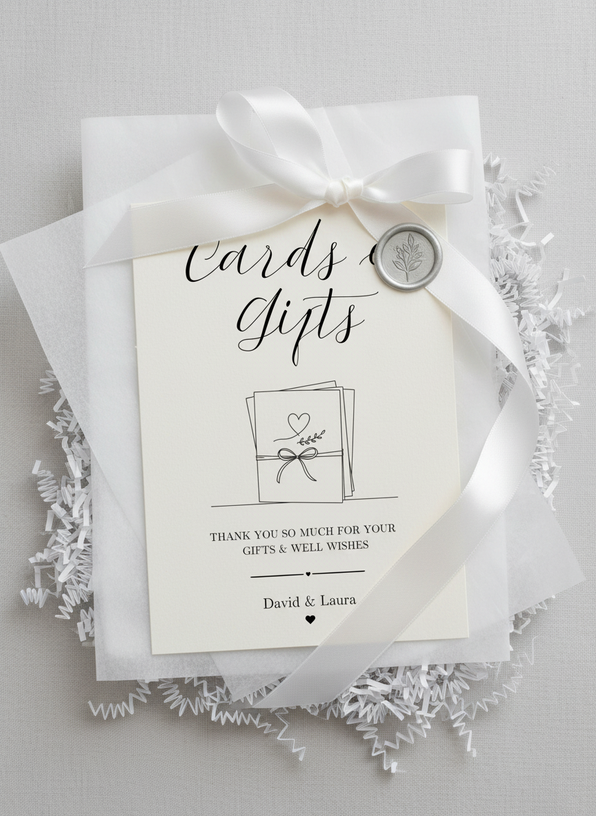 Cards & Gifts Wedding Sign Wedding Reception Sign