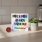 LGBTQ+ Wedding Card – Mr & Mr / Mrs & Mrs Bloody Fabulous | Square Card