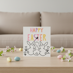 Cute Happy Easter Bunny Card | Easter Greeting Card