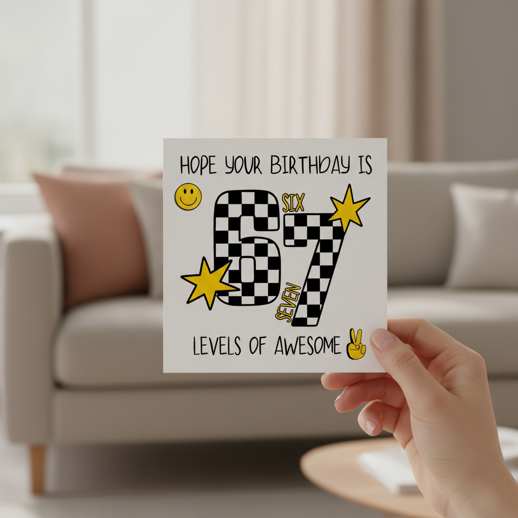 67 Levels of Awesome Happy Birthday Card