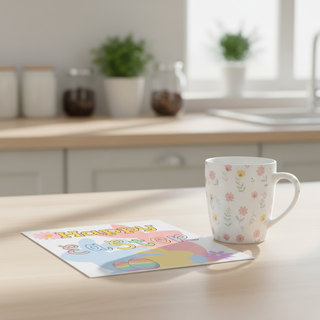 Happy Easter Bunny Card | Cute Easter Egg Card