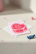 Funny Rude Birthday Card – “Birthday Bitch” Pink Cake Design