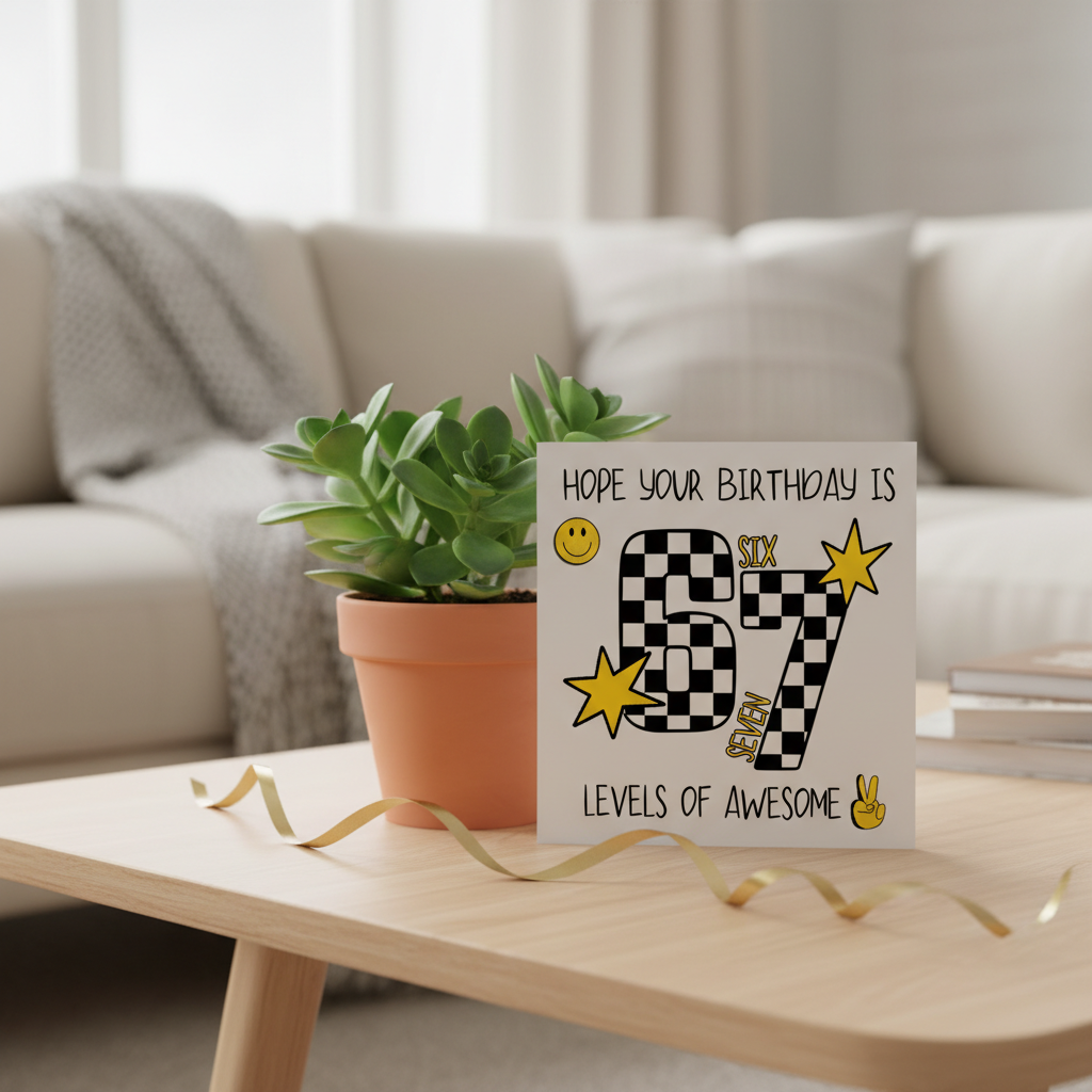 67 Levels of Awesome Happy Birthday Card