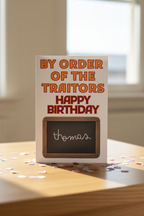 Personalised Traitor Order Joke Card