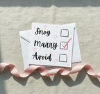 Funny Engagement Card – Snog Marry Avoid (Marry Ticked) | Square Card