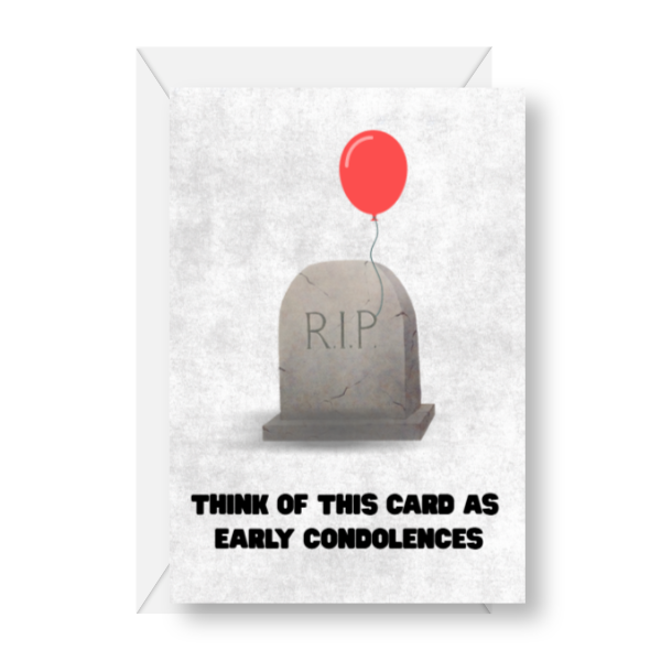RIP Rude Birthday Card