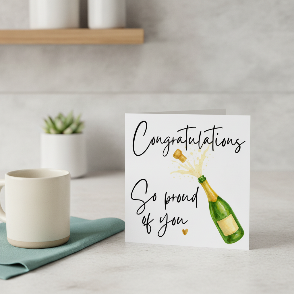Congratulations So Proud Of You Square Card - Send Your Best Wishes