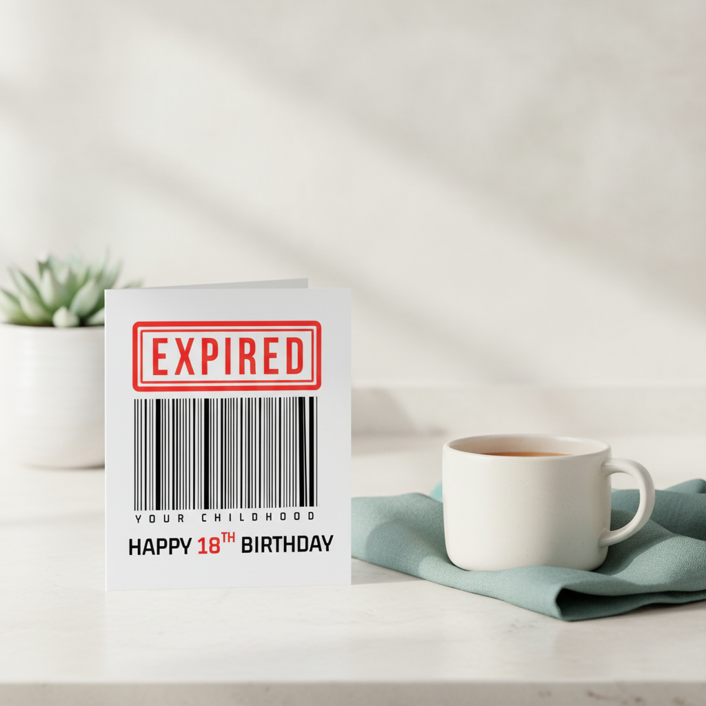 Your Childhood Has Expired 18th Birthday Card - Square Greeting Card