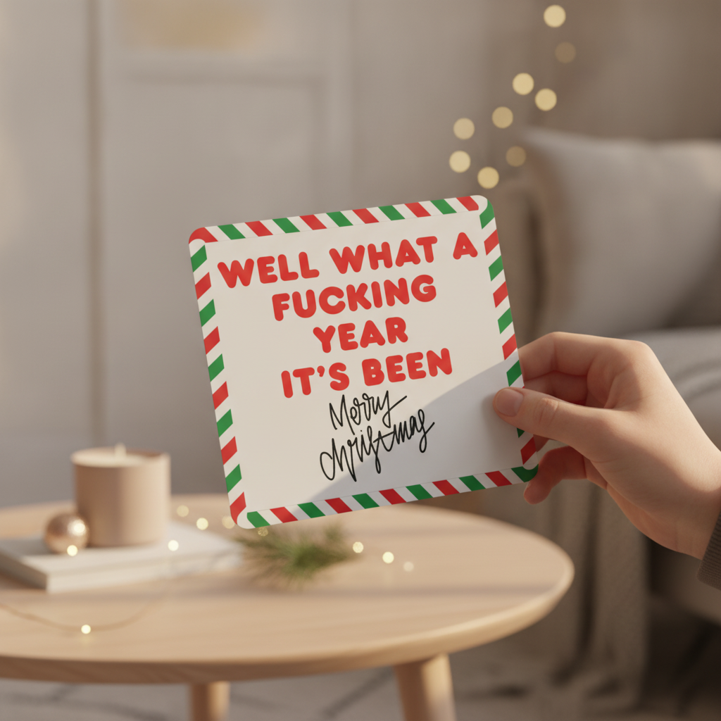 What a Year It's Been Christmas Card - Square Festive Humour