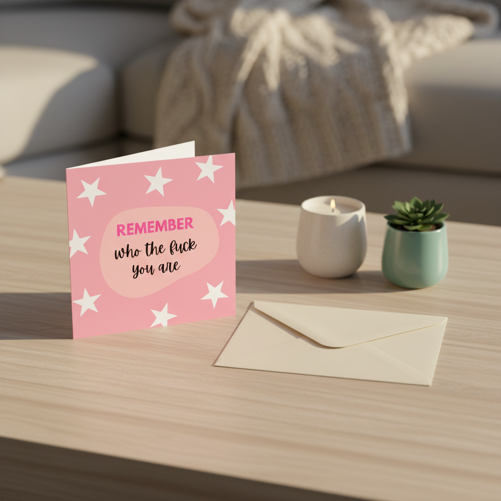 Remember Who You Are - Sassy Empowerment Card for a Mighty Mate
