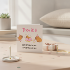 Personalised Capybara Birthday Card with Name & Age, Square