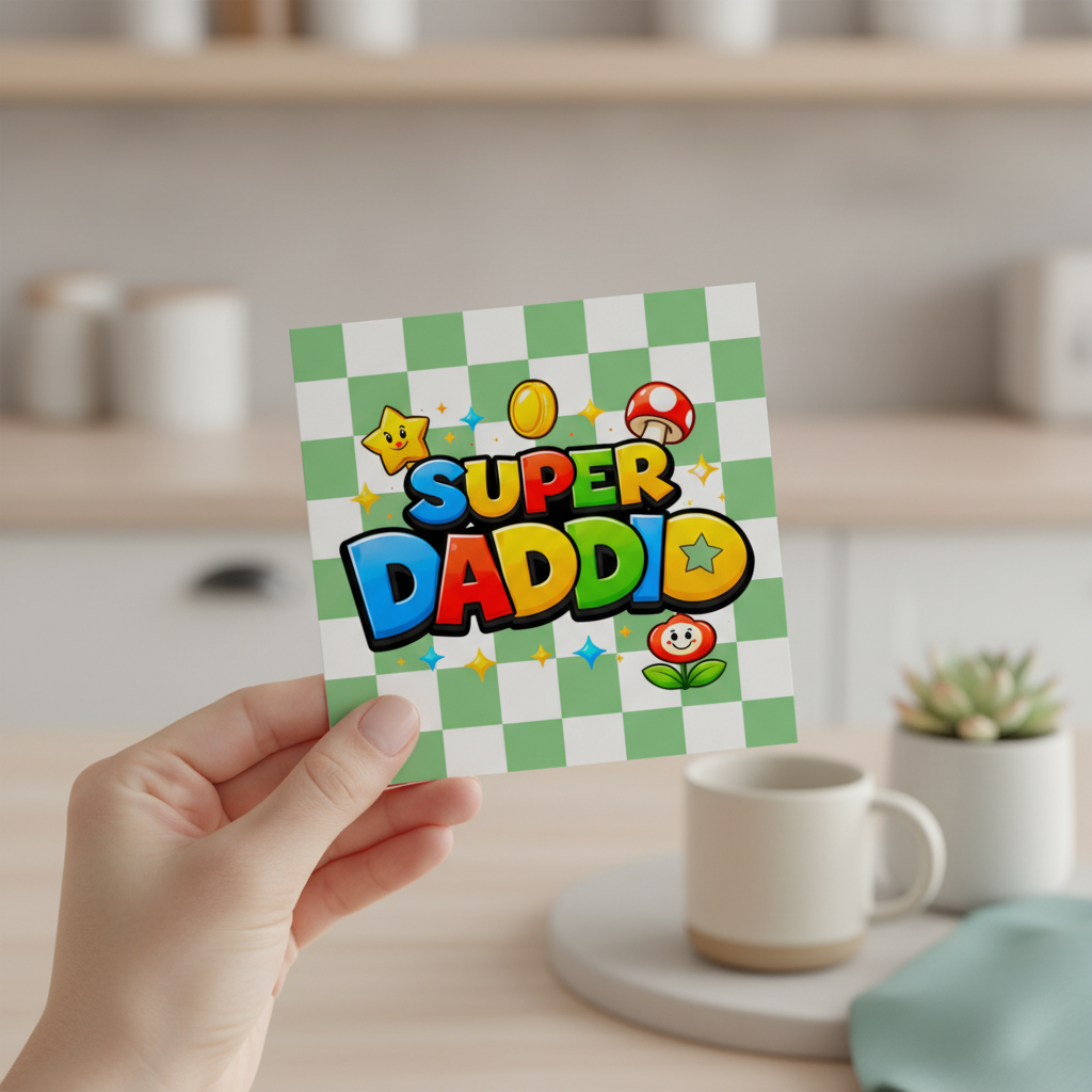 Super Daddio Square Card - For an Amazing Dad