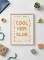 A4 Kids Room Decor Print: Join the Cool Club – Fun Wall Art for Little Legends