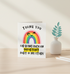 Rainbow Teacher Card - Thank You Card for Teachers (Square)