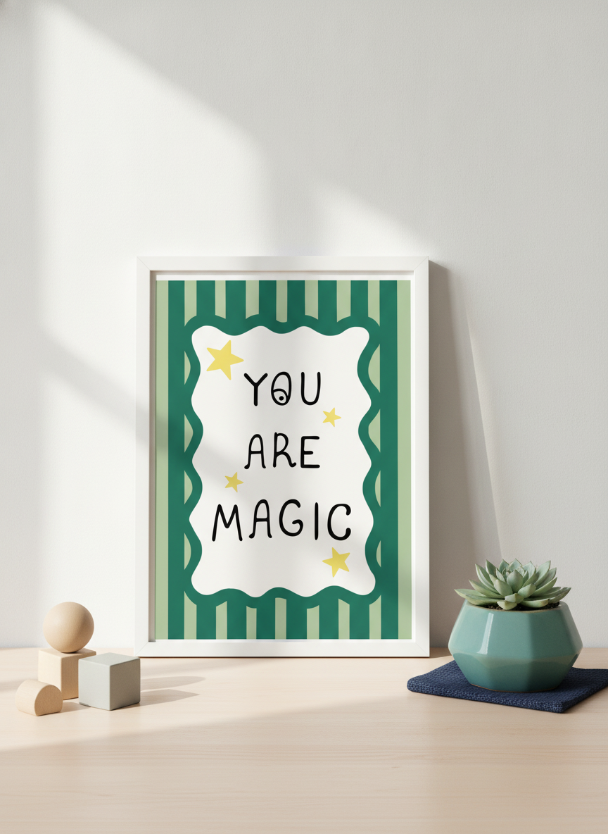 You Are Magic Kids' A4 Print - A Daily Dose of Awesome for Their Wall