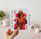 Birthday Queen Card: Crown-Worthy Square Greeting for Her