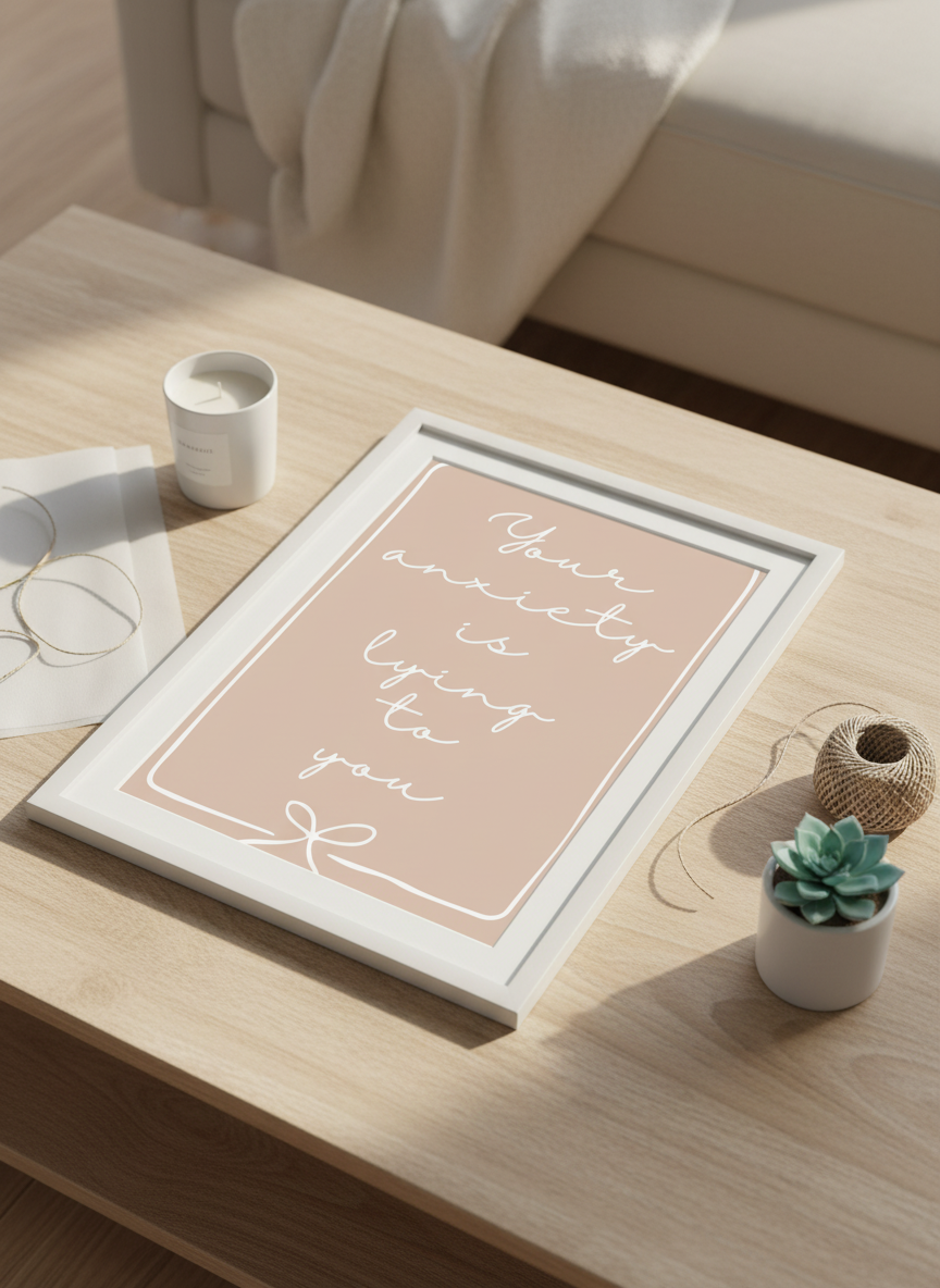 Your Anxiety is Lying To You A4 Print – Daily Dose of Reassurance
