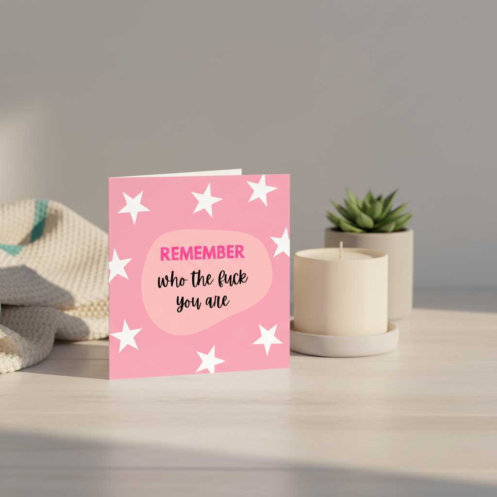 Remember Who You Are - Sassy Empowerment Card for a Mighty Mate
