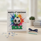 Personalised Football Birthday Card – Add Any Name & Number!