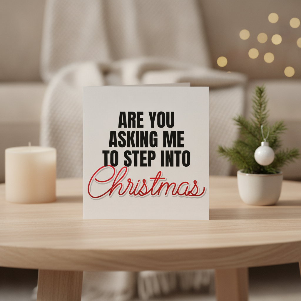 Step into Christmas: A Jolly Square Card for the Festive Season