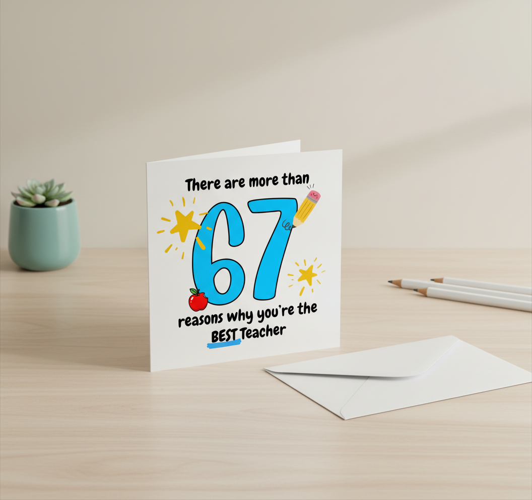 More than 67 Reasons You're the Best Teacher Card | Square