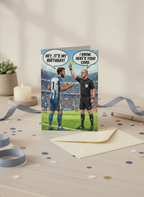 Funny Football Yellow Card Birthday Card for Him A5