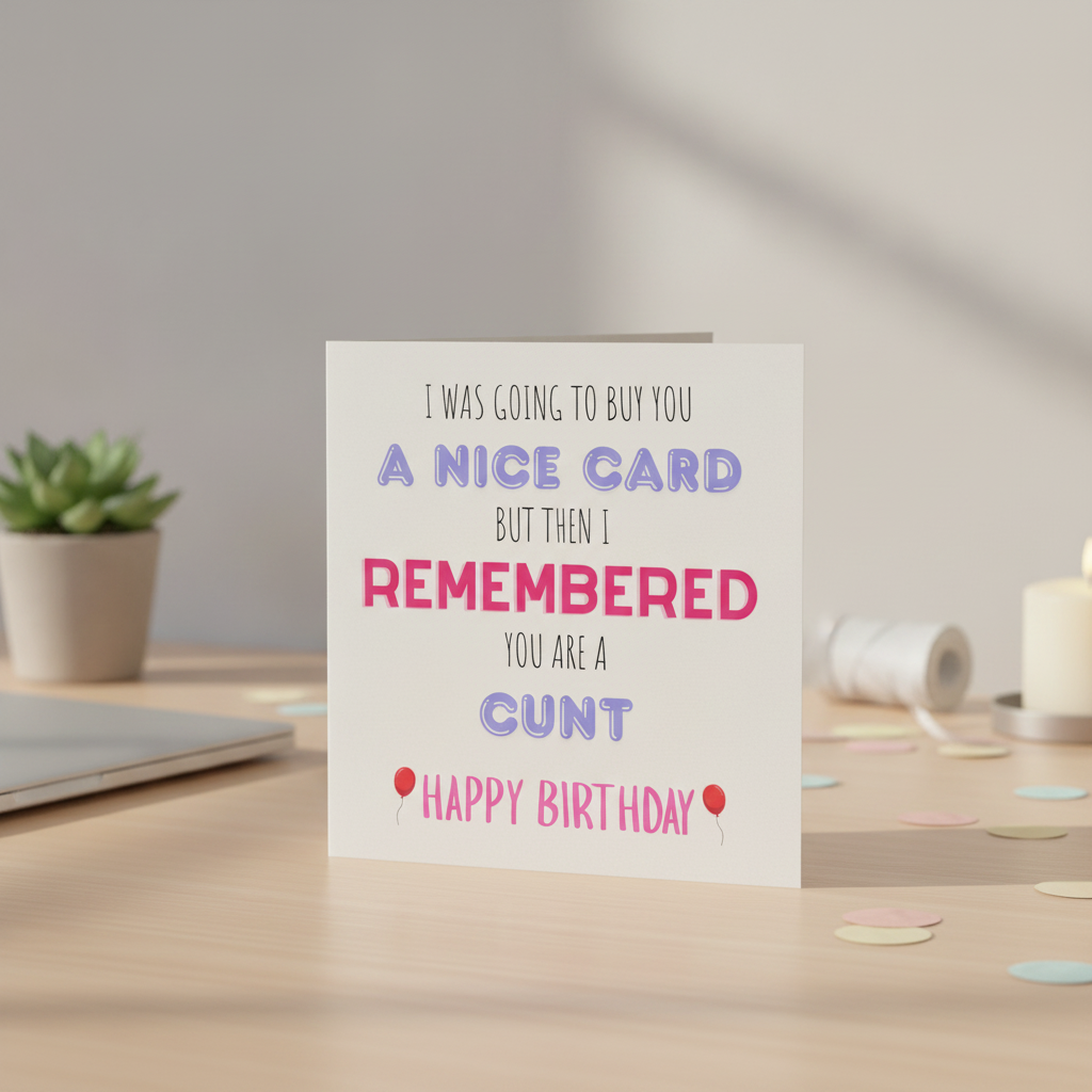I Was Going To Get You A Nice Card But… Rude Birthday Card