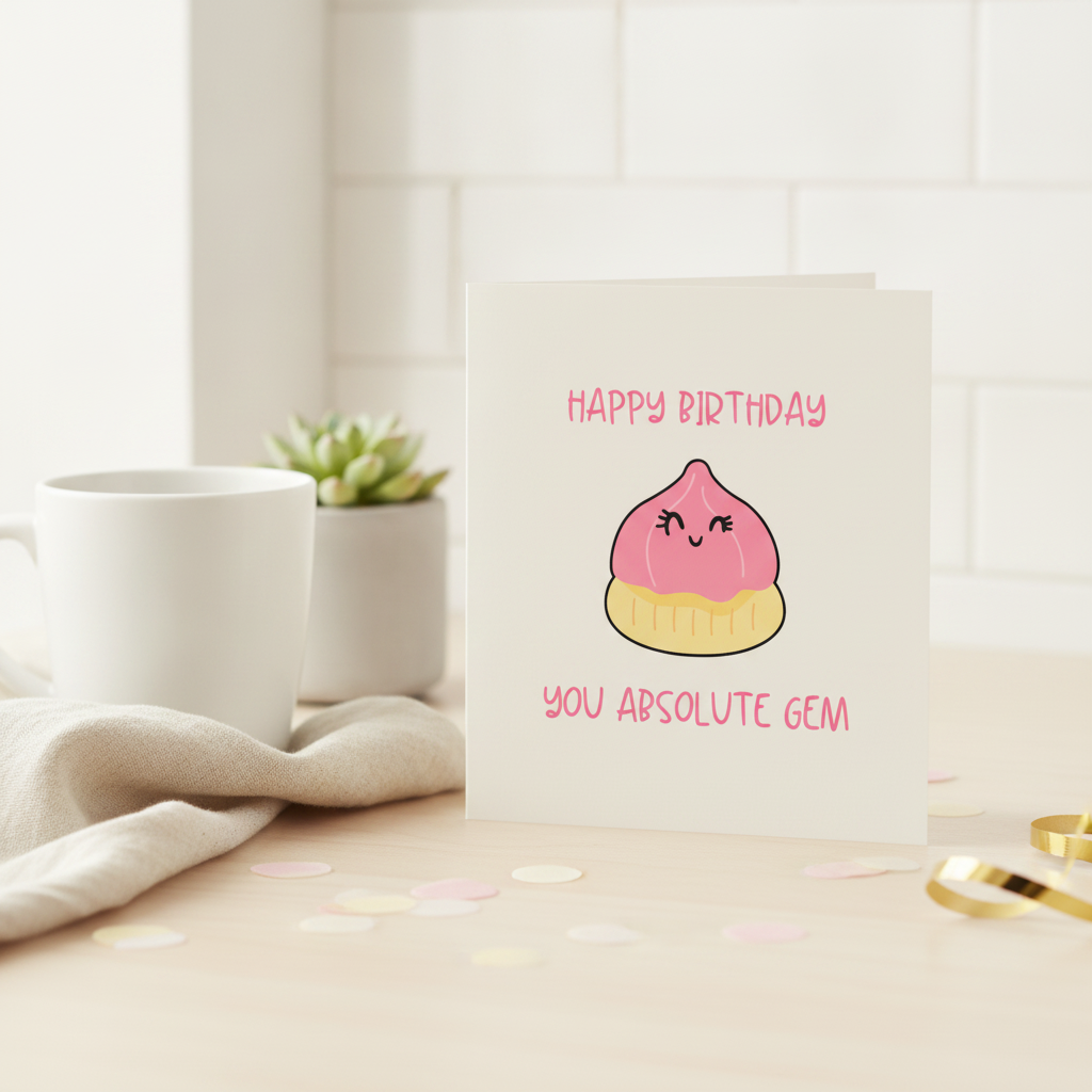 Happy Birthday You Absolute Gem Square Card for a Brilliant Mate