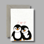 I Love You Penguin Card – Cute Romantic Anniversary or Valentine’s Card