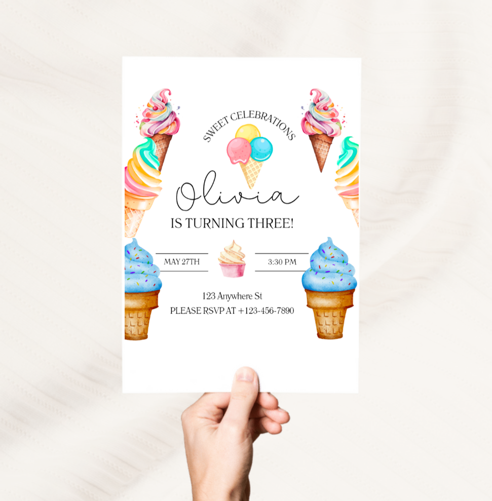 Summer Party Personalised Invitations