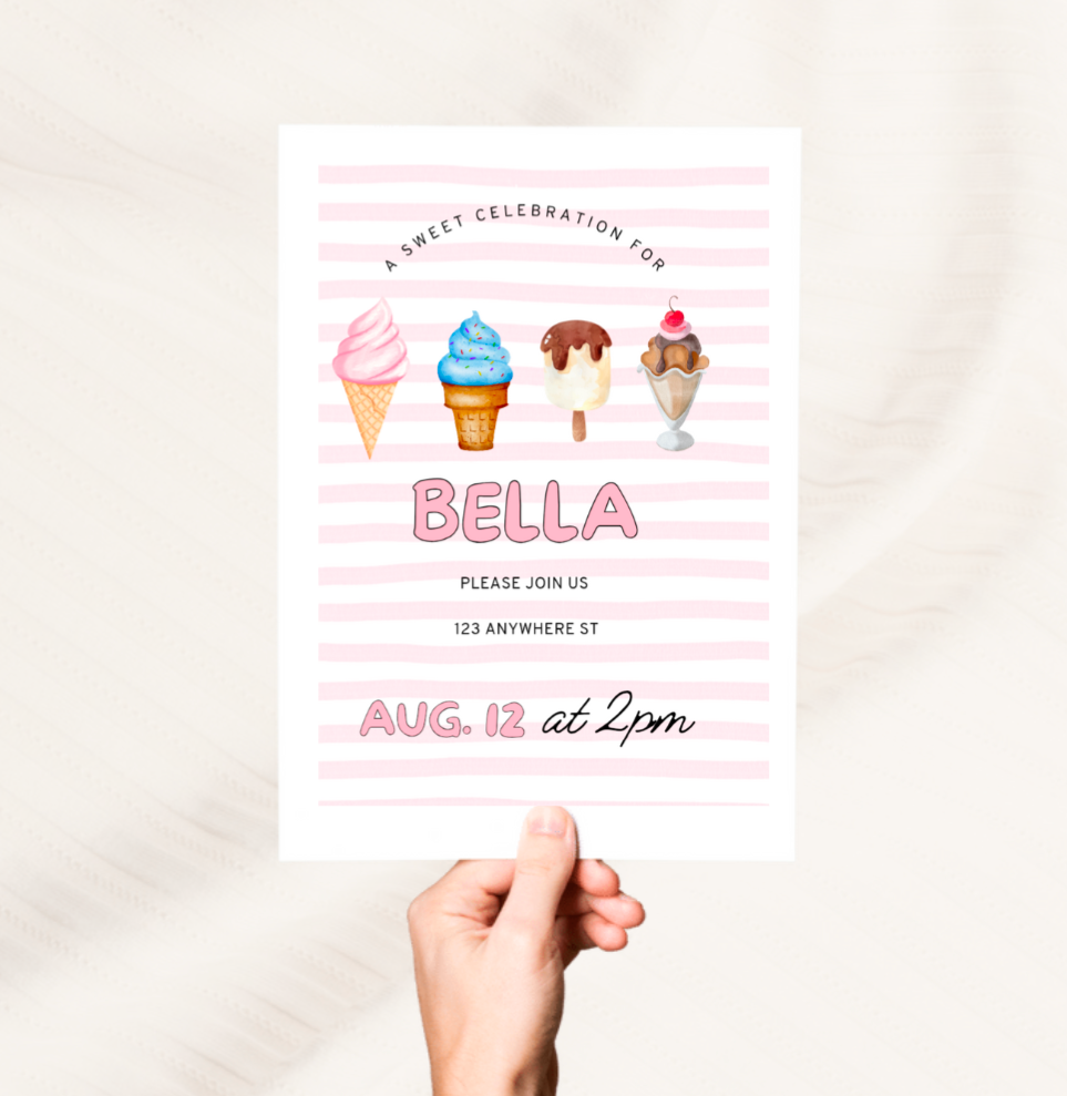 Summer Party Personalised Invitations