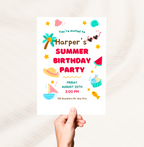 Summer Party Personalised Invitations