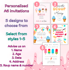 Summer Party Personalised Invitations
