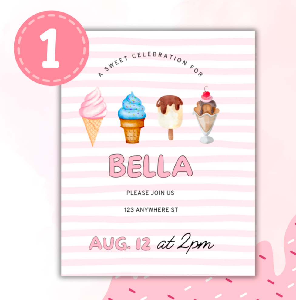 Summer Party Personalised Invitations