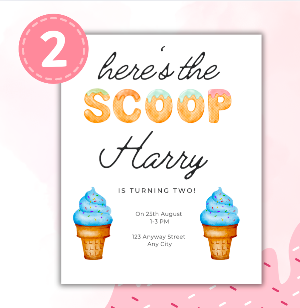 Summer Party Personalised Invitations