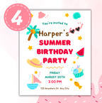Summer Party Personalised Invitations