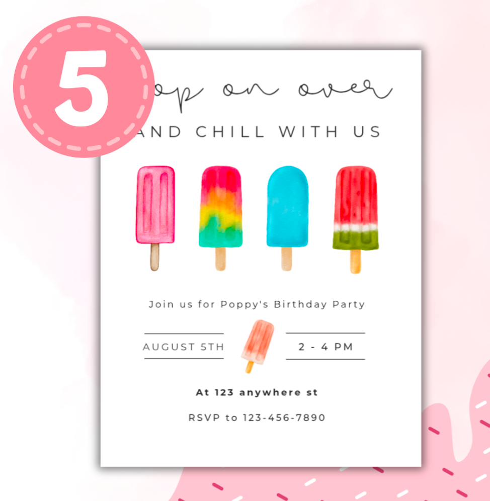 Summer Party Personalised Invitations