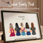 Personalised Family Custom Portrait Print