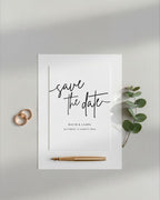 Chic Calligraphy Save the Date