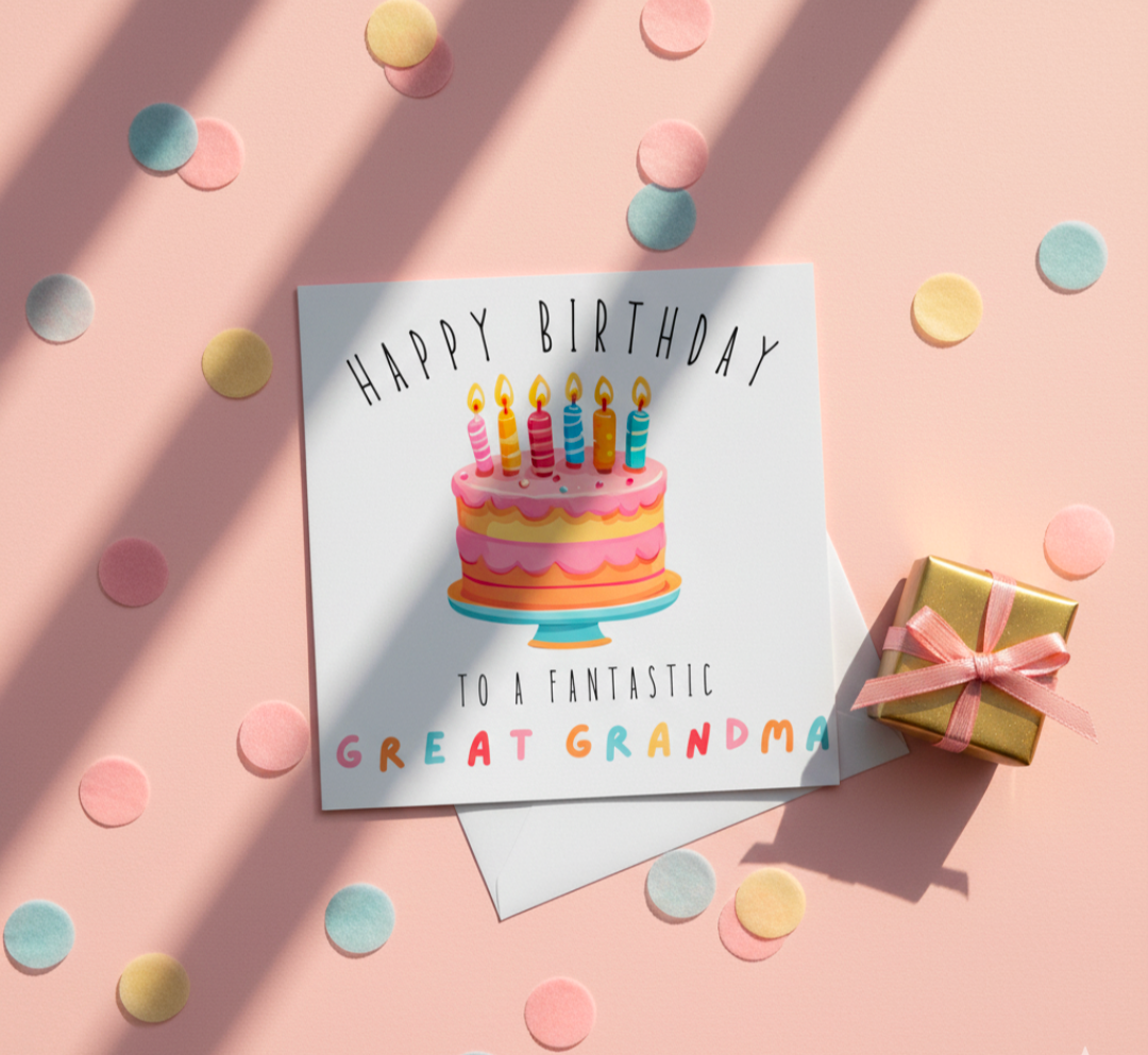 Personalised Cute Cake Birthday Card